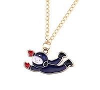 LJHJYDW Korean Star Astronaut Series Necklace Cartoon Cute Rocket Lilliputian Pendant Long Necklace (E, One Size)