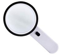 LJHJYDW Lighted Magnifying Glass - Handheld Reading Magnifier for Seniors and Kids - Real Magnifying Lens for Seniors Reading Inspection Black-30x