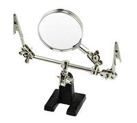 LJHJYDW Magnifier, Adjustable Magnifier Loupe Third Hand Magnifying Glass with Stand Hands with Auxiliary Clips and Soldering Iron Stand for Repairing/inspecting Micro Objects