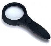 LJHJYDW Magnifiers, 4Times HD Lens Handheld Magnifying Glass with 5 Light for Inspection,The Elderly Reading Magnifier