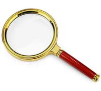 LJHJYDW Magnifying Glass 3X - 70Mm Metal Vintage Wooden Handle Magnifier for Reading Maps - Watch Repair Loupe,Low Vision Aids
