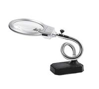 LJHJYDW Magnifying Glass Desktop, Lamp Lighted Magnifying Lens for Desk Table Bright Light for Reading Hand- Desktop Magnifier Adjustable Loupe
