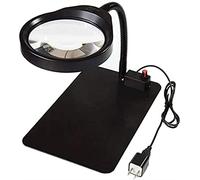 LJHJYDW Magnifying Glass Desktop Magnifying Lamp Adjustable Brightness Flexible Bend Hose Maintenance Reading Illumination Magnifier (A 3X)