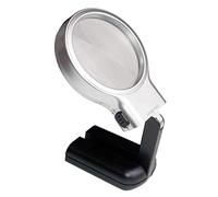 LJHJYDW Magnifying Glass Handheld Foldable with Light - 3X Lens Illuminated Reading Magnifier for Books, Newspapers, Maps, Coins, Jewellery, Hobbies & Crafts/A Fashionable