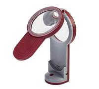 LJHJYDW Magnifying Glass, Lighted Hands Magnifying Glass with Light Stand - 3X 4.5X 6X Large Portable Illuminated Magnifier for Reading, Inspection, Soldering, Needlework, Repair, Hobby & Crafts,C