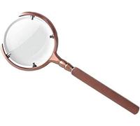 LJHJYDW Magnifying Glass,Sn Hand Lens Blue Film 10x Magnifying Optical Lens, for Reading Books Observation of Low Vision Map with Light Double The Comfort