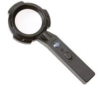 LJHJYDW Multifunctional Magnifying Glass with 6 Light Counterfeit Lights Illuminated Flashlight Compass Outdoor 8X Portable Magnifier