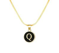LJHJYDW Necklace for Women and Girls 26 Initial Necklace Round Shape 26 Alphabet Chain A Z Mom and Sister