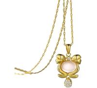 LJHJYDW Necklace Pendant for Women, Necklace Gold Twelve Constellations Inlaid Zircon Rose Quartz Jewellery Birthday Gifts for Women Girls