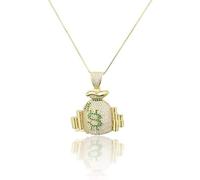 LJHJYDW Necklace Trendy Zircon Pendant Creative Money Bag Suitable for Any Occasion with Any Clothing for Women Men Household