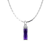 LJHJYDW Necklaces for Women Girls Synthetic Amethyst Pendant Necklace Female Clavicle Chain Plus Necklace 16/18 Inch Choker Necklaces,Necklaces Household