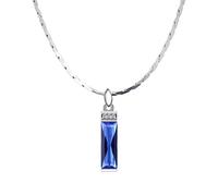 LJHJYDW Necklaces for Women Girls Synthetic Sapphire Pendant Necklace Female Clavicle Chain Plus Necklace 16/18 Inch Choker Necklaces,Necklaces Household
