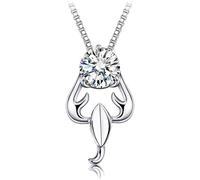 LJHJYDW Pendant Necklace,Large Cubic Zirconia Horoscope Necklaces Astrology Necklace For Women Girls Signs