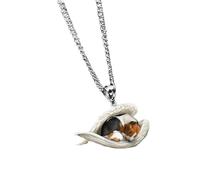 LJHJYDW Pet Necklace Sleeping Dog Necklace Cute Angel Necklace Personality Gifts For Pet Lovers Gifts For (E, One Size)