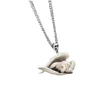 LJHJYDW Pet Necklace Sleeping Dog Necklace Cute Angel Necklace Personality Gifts For Pet Lovers Gifts For (D, One Size)