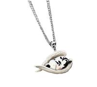 LJHJYDW Pet Necklace Sleeping Dog Necklace Cute Angel Necklace Personality Gifts For Pet Lovers Gifts For (F, One Size)