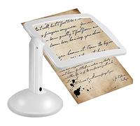 LJHJYDW Reading Magnifier, Hand Magnifying Glasses with Lighted, 3X Full-Page Magnifier, Bracket Type Desktop Lamp, Gift for Parent Children's