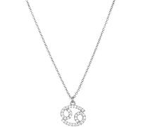 LJHJYDW Silver Chains For Women, Signs Silver Necklace Elegant Ladies Necklace Ancient Roman Symbols Zirconia Choker Horoscope Pendant Necklace Jewelry For Girls Birthday Present