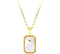 LJHJYDW Silver Necklace for Women Relief Twelve Constellations Necklace Necklace Dainty Golden Pendant Chain Necklace for Women Lady Gifts