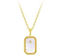 LJHJYDW Silver Necklace for Women Relief Twelve Constellations Necklace Necklace Dainty Golden Pendant Chain Necklace for Women Lady Gifts