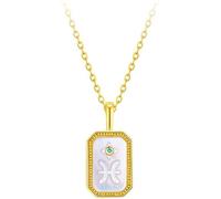 LJHJYDW Silver Necklace for Women Relief Twelve Constellations Necklace Necklace Dainty Golden Pendant Chain Necklace for Women Lady Gifts