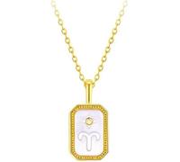 LJHJYDW Silver Necklace for Women Relief Twelve Constellations Necklace Necklace Dainty Golden Pendant Chain Necklace for Women Lady Gifts