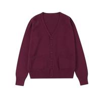 LJHJYDW Solid Color Casual V-Neck Single-Breasted Pocket Stitching Loose Large Size Women's Sweater Cardigan