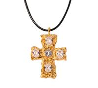 LJHJYDW Studded Neckchain Fashionable Crucifix Necklaces Adjustable Collarbone Chain Jewelry Ornament Cross Pendant Necklace with Diamonds),additionalWeblabs:(: