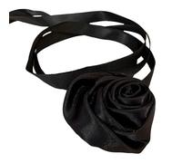 LJHJYDW Stylish Rose Blossom Necklace Simulation Neckchain Women Collarbone Chain Eye Catching Choker Accessory Fabric Flower Ribbon Necklace),additionalWeblabs:(:
