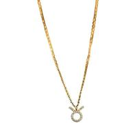 LJHJYDW Twelve Constellations Zircon Necklace Women Golden Dainty Clavicle Chain Shiny Cz Necklace Constellations Guardian Choker Party Jewelry Gift