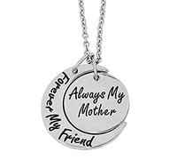 LJHJYDW Women Necklace Fashion Jewelry Day Jewelry Gift from Daughter Mom & Daughter Necklace English Custom Initial