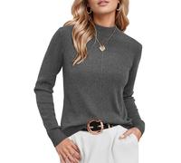 LJHJYDW Womens Jumpers Long Sleeve Blend Ladies Knitted Tops Mock Neck Autumn Winter Sweater Outfits