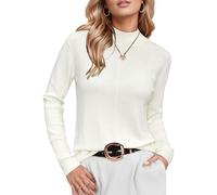 LJHJYDW Womens Jumpers Long Sleeve Blend Ladies Knitted Tops Mock Neck Autumn Winter Sweater Outfits