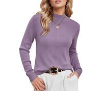 LJHJYDW Womens Jumpers Long Sleeve Blend Ladies Knitted Tops Mock Neck Autumn Winter Sweater Outfits