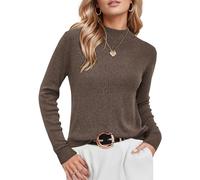 LJHJYDW Womens Jumpers Long Sleeve Blend Ladies Knitted Tops Mock Neck Autumn Winter Sweater Outfits