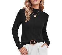 LJHJYDW Womens Jumpers Long Sleeve Blend Ladies Knitted Tops Mock Neck Autumn Winter Sweater Outfits