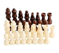 ljhnba 32 piezas de madera internacional de ajedrez talladas a mano, peones de juego, accesorios de tablero, figura de madera tallada a mano portátil