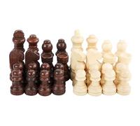 ljhnba 32 piezas de madera internacional de ajedrez talladas a mano, peones de juego, accesorios de tablero, figura de madera tallada a mano portátil