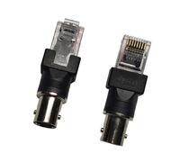ljhnba Adaptador BNC a RJ45 BNC hembra a RJ45 macho para pruebas de cables coaxiales e inspección acoplador de barriles coaxiales