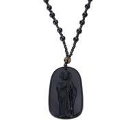 ljhnba Collar de amuleto budista sagrado, joyería de piedra resistente, amuleto de la suerte, accesorio de cadena para cuello para armonías y suerte, collar de de la suerte