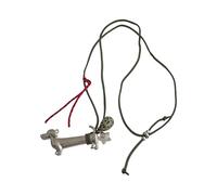 ljhnba Collar largo ajustable de dibujos animados con puntos de estrella de perro salchicha, cadena de clavícula para amores a la moda, collar de fiesta