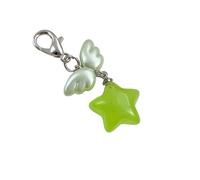 ljhnba Delicado llavero Jelly Star con dije de aleación de, Green