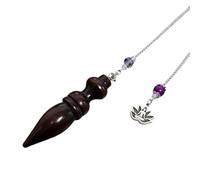 ljhnba Péndulos de Madera Péndulos de adivinación Reiki Fengshuis Colgante con Cadena para meditaciones Regalo para Hombres y Mujeres adivinación