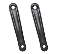 ljhnba Un par de Brazos de manivela de Bicicleta de aleación de Aluminio de 170mm y 6, 7 Pulgadas, Orificio Cuadrado con Orificio de Diamante para Motor de accionamiento, Cuadrado Horizontal, Negro