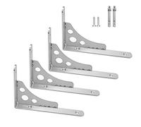 LJHSS Soporte Estanteria,4 Piezas Soporte Angulos para Estanterias,90 Grado Soporte de Angulo para de Acero Inoxidable,Escuadras para Estanterias Ahorrar Espacio,Carga Máxima 110 KG