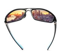 LJIMI Gafas de sol polarizadas Gafas deportivas 100% protección UV400 CAT 3 CE para hombres y mujeres ciclismo pesca MTB running conducción golf bicicleta deportes al aire libre súper ligero montura