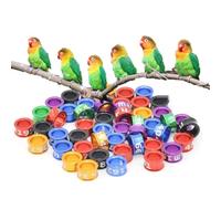 LJISEHG 100 Anillos de identificación de Polluelos de Aluminio numerados, Bandas de Patas de Paloma de Colores Mezclados for identificación de Aves de Corral/Aves de Mascotas(Mixed Colors5.0mm,50pc)