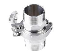 LJISEHG 304 Stainless Steel Sanitary Pipe Cover, Airtight Sealing Fitting with Silicone Gasket, Industrial Connector for Home Brewing and Beverage Processing Pipeline(MIP DN20 clamp50.5)