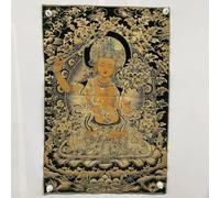 LJISEHG 60x90 cm China Embroidery Thangka Bodhisattva Buddha Painting Mural Handicraft