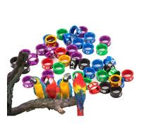 LJISEHG Anillos de Aluminio for Patas de Paloma, Bandas for Patas numeradas de Colores Mezclados for Pollos, codornices, Loros y Suministros for Aves de Corral(Mixed Colors4.0mm,200pc)